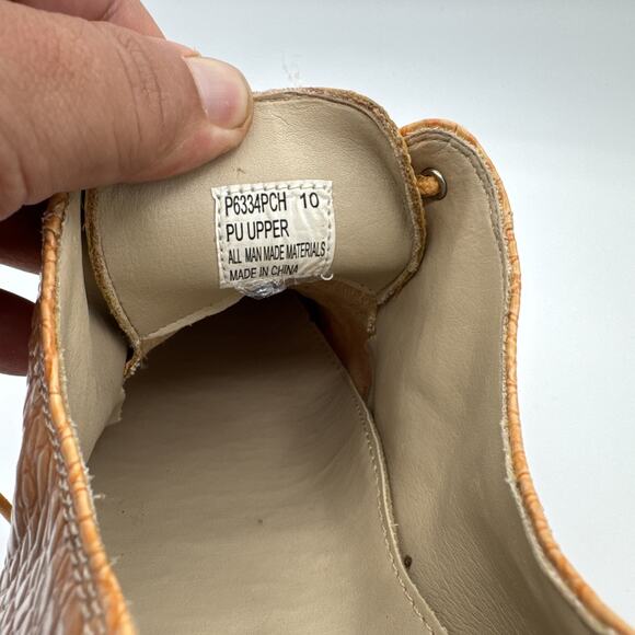 Hugo Vitelli Mens Orange Ostrich Dress Shoes Size 10 In Box main image 11
